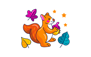 Squirrel Free Sticker PNG