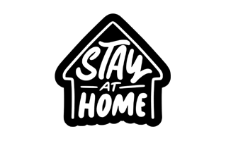 Stay At Home Free Sticker PNG