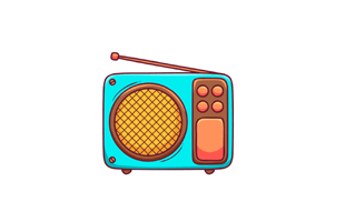 Stereo Sticker PNG