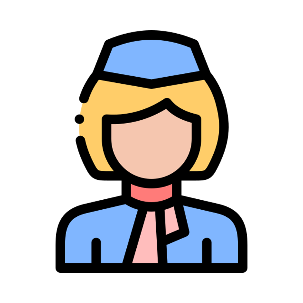 Stewardess Free Sticker Transparent Clipart