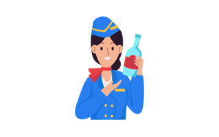 Stewardess Free Sticker PNG