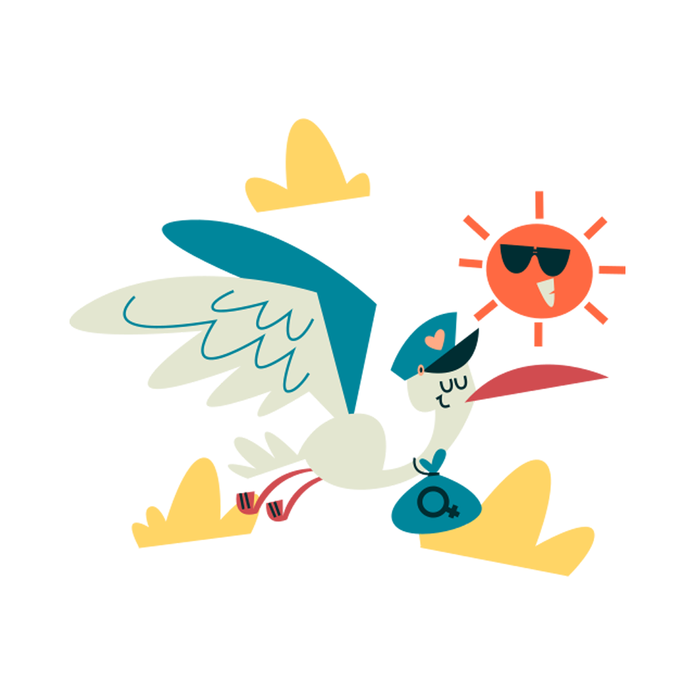Stork Free Sticker Transparent Clipart