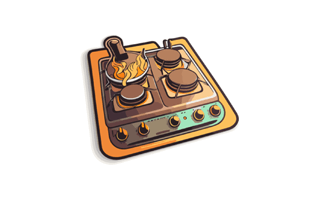 Stove Sticker PNG