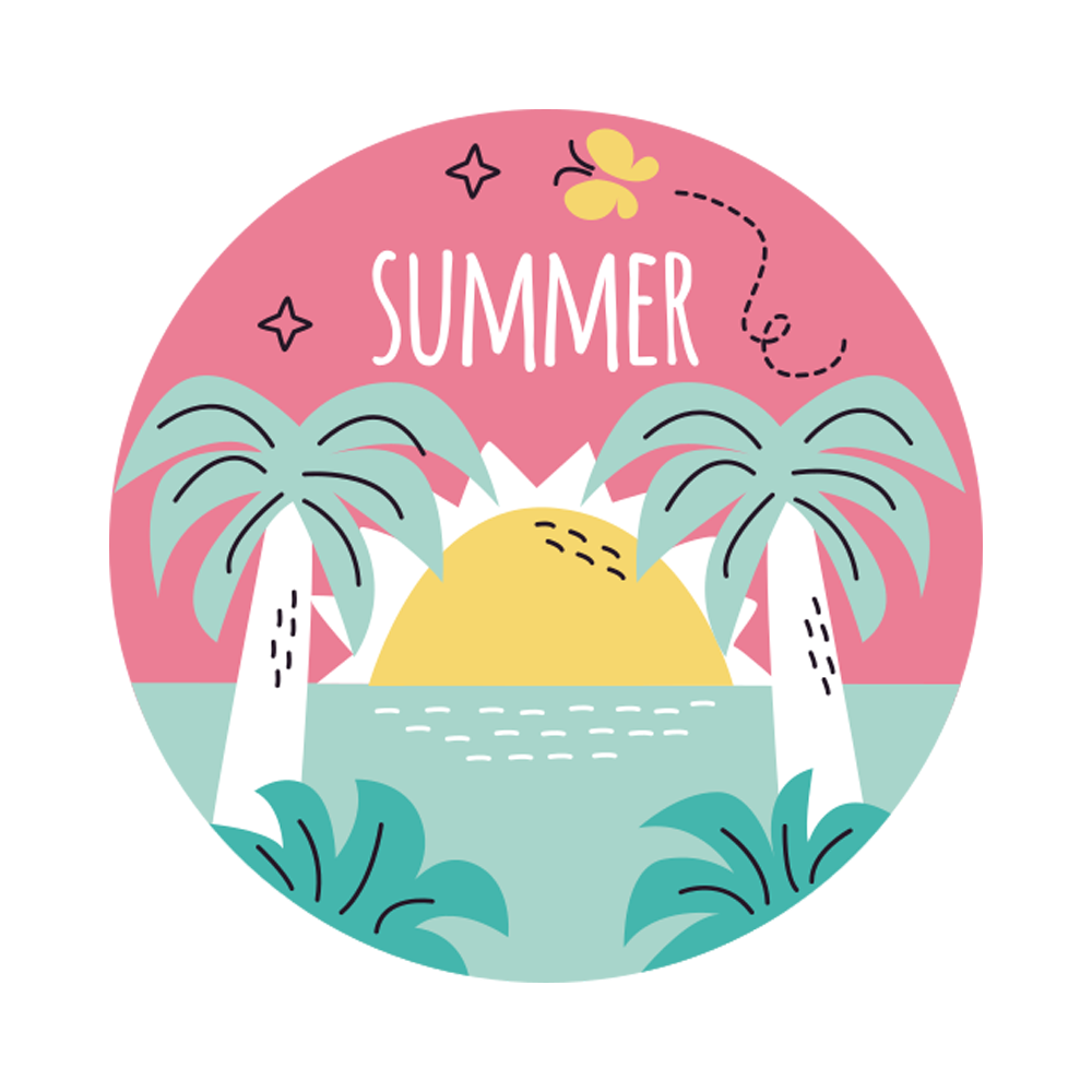 Summer Is Here Free Sticker Transparent Clipart