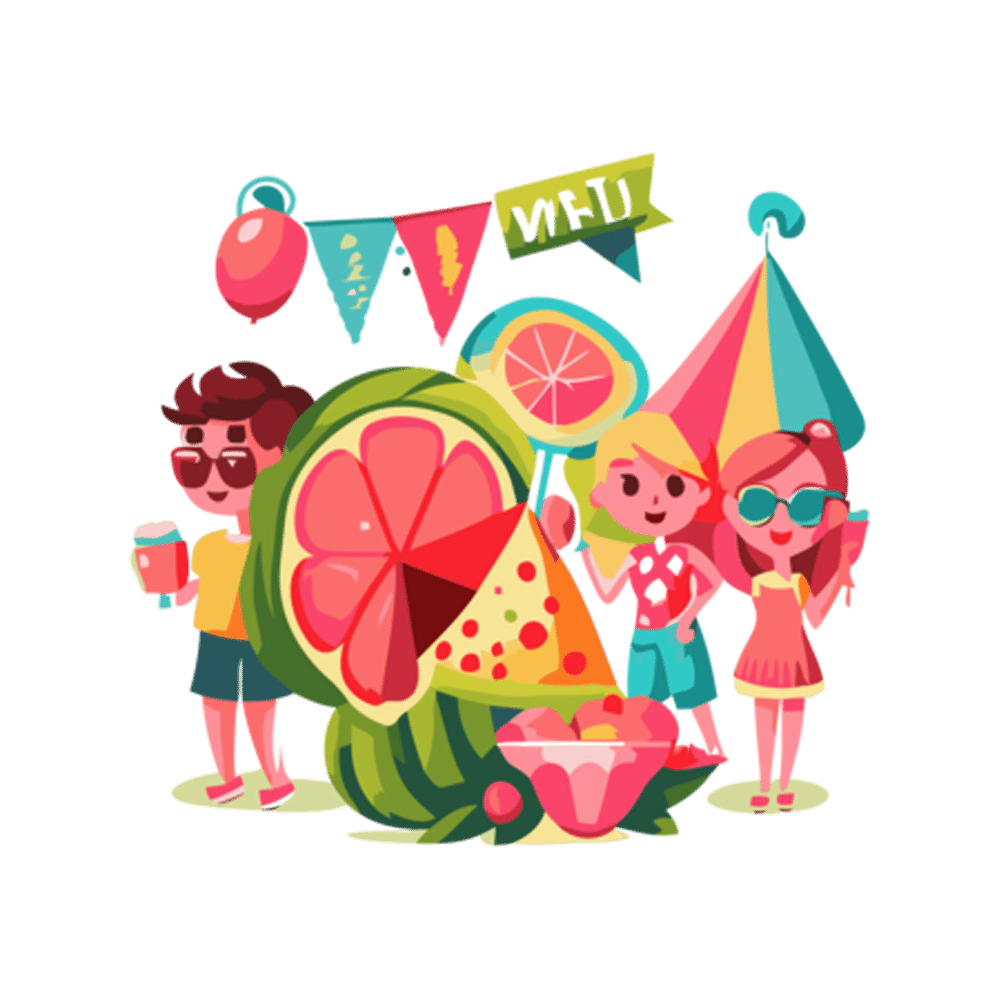 Summer Party Free Sticker Transparent Photo