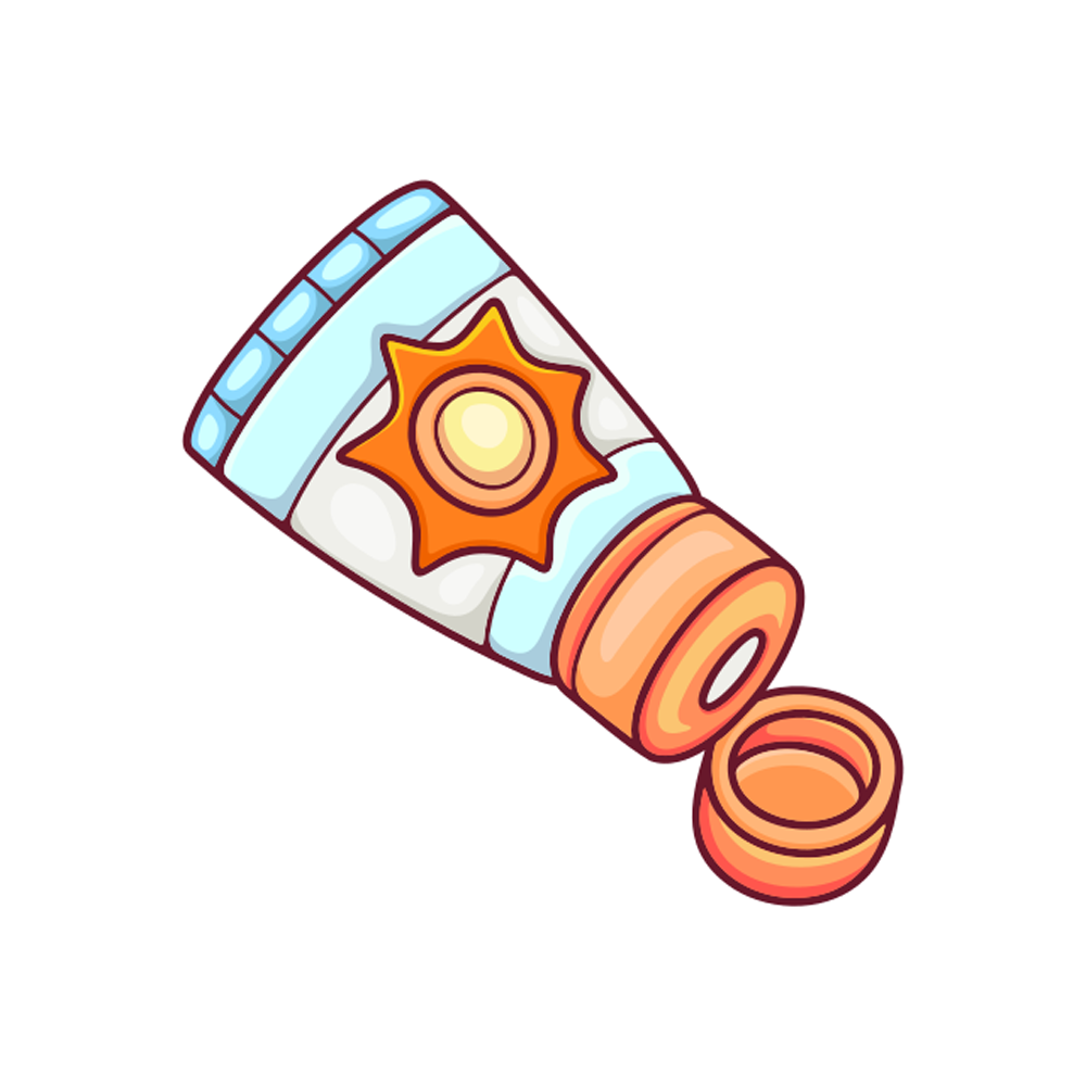 Sun Cream Free Sticker Transparent Clipart
