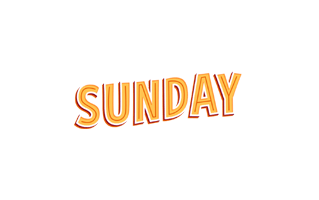 Sunday Free Sticker PNG