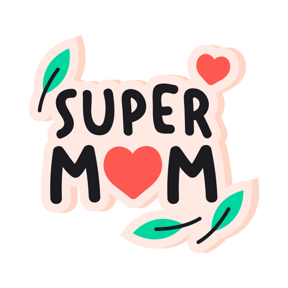 Super Mom Stickers Transparent Image