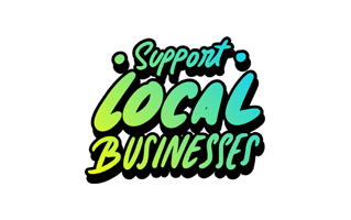 Support Local Businesses Sticker PNG