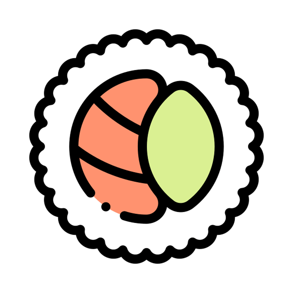 Sushi Roll Free Sticker Transparent Image