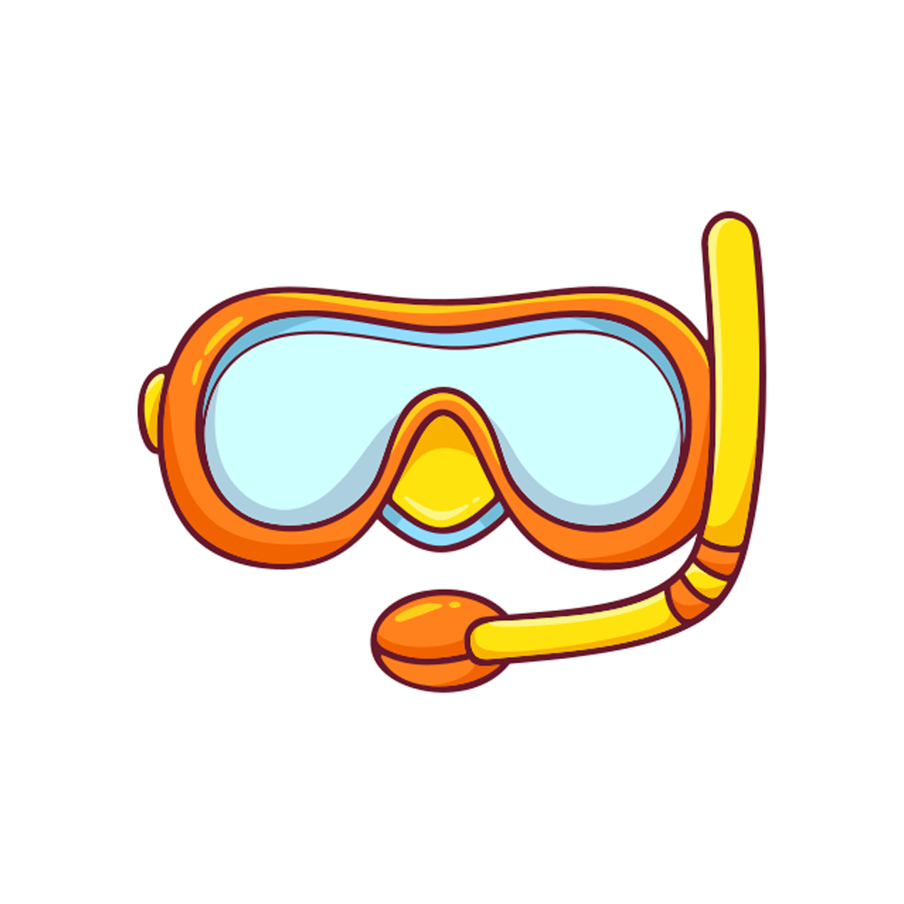 Swimming Glasses Sticker Transparent Image
