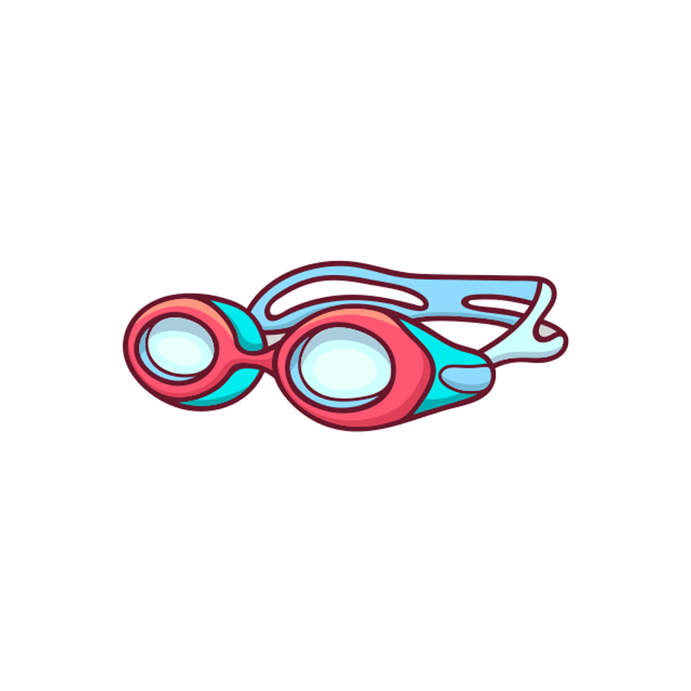 Swimming Glasses Sticker Transparent Photo