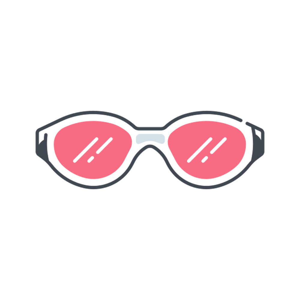 Swimming Glasses Sticker Transparent Clipart