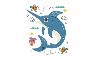 Swordfish Free Sticker PNG
