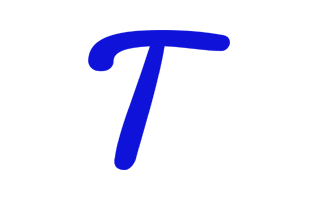T Alphabet Blue PNG