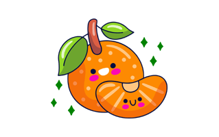 Tangerine Free Sticker PNG