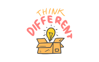 Think Different Free Sticker PNG