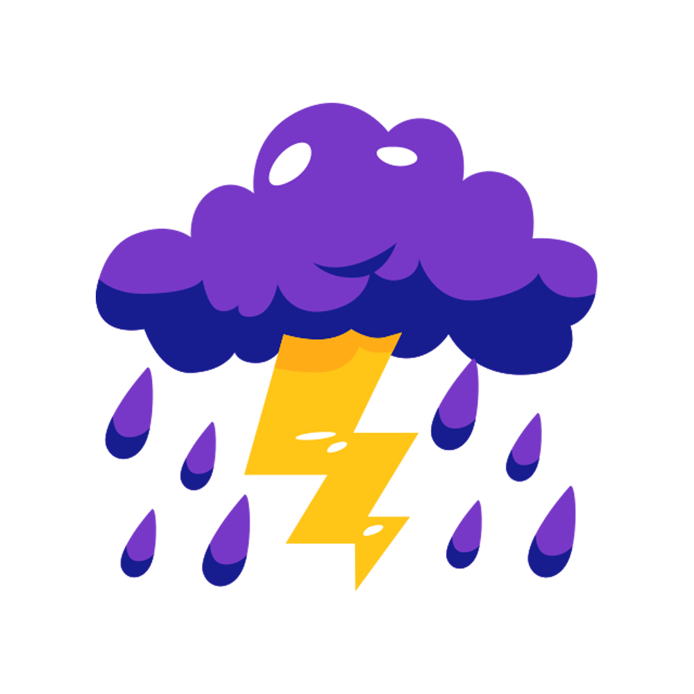 Thunderstorm Free Sticker Transparent Image