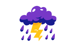 Thunderstorm Free Sticker PNG