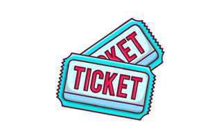 Ticket Free Sticker PNG