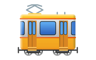 Tram Free Sticker PNG