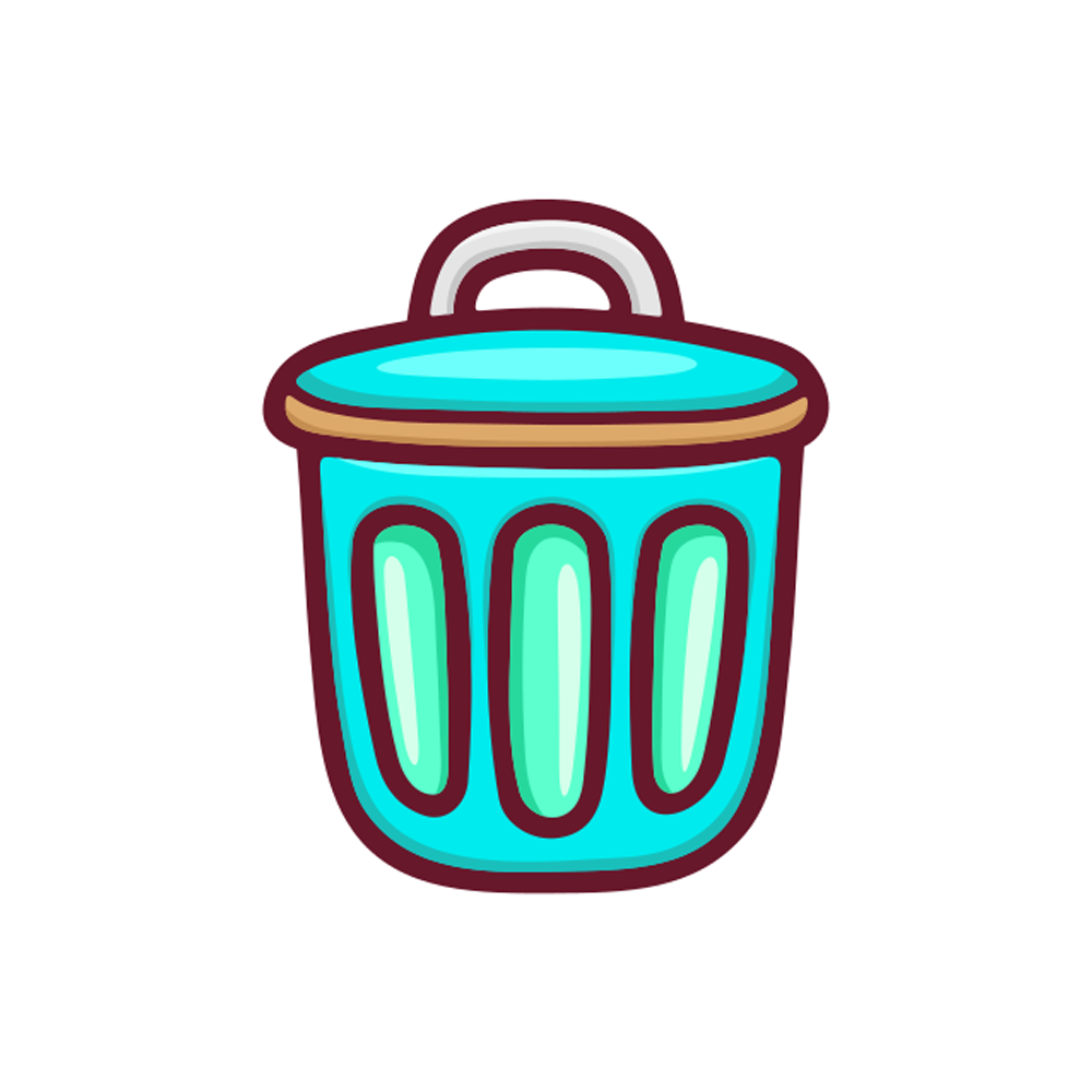 Trash Bin Free Sticker Transparent Image