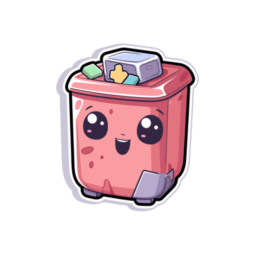 Trash Bin Free Sticker Transparent Clipart