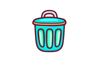 Trash Bin Free Sticker PNG