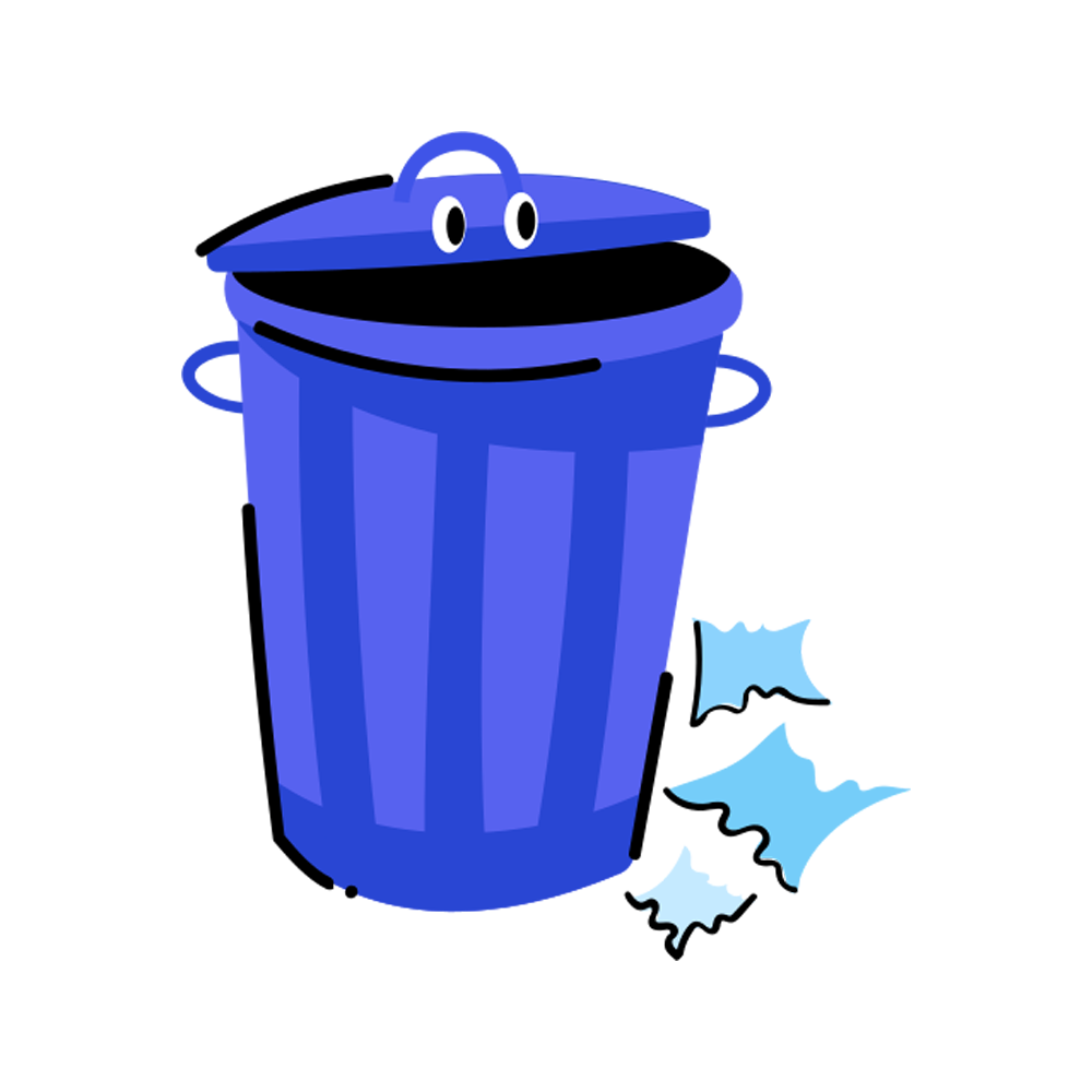 Trash Bin Sticker Transparent Image