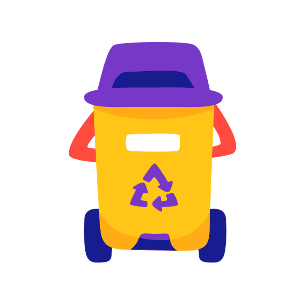 Trash Bin Sticker Transparent Picture