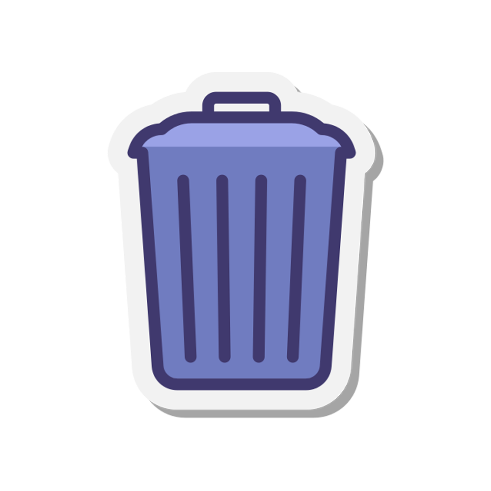 Trash Bin Sticker Transparent Clipart