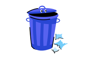 Trash Bin Sticker PNG