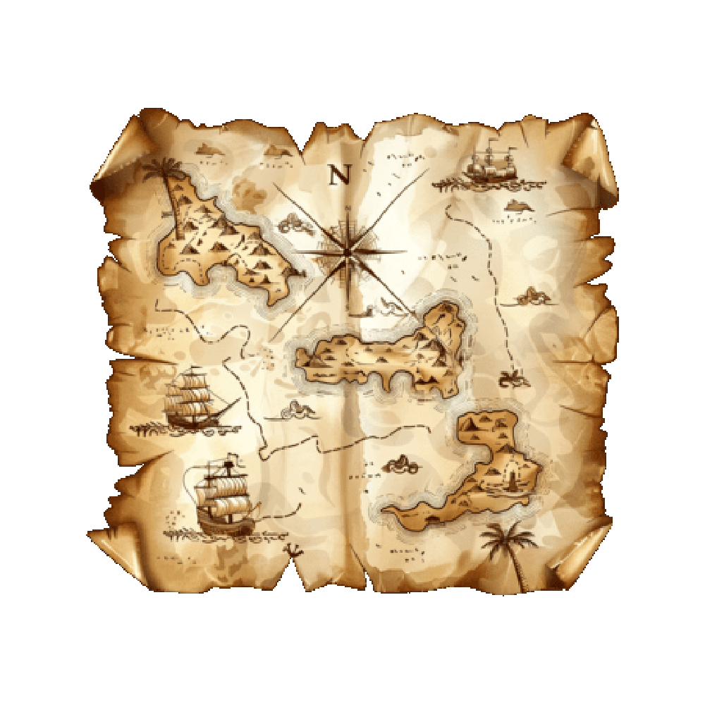 Treasure Map Free Sticker Transparent Image