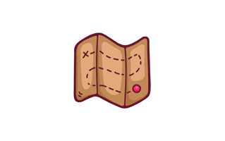 Treasure Map Sticker PNG