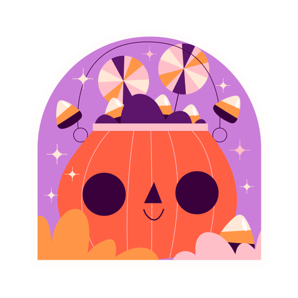 Trick Or Treat Free Sticker Transparent Image