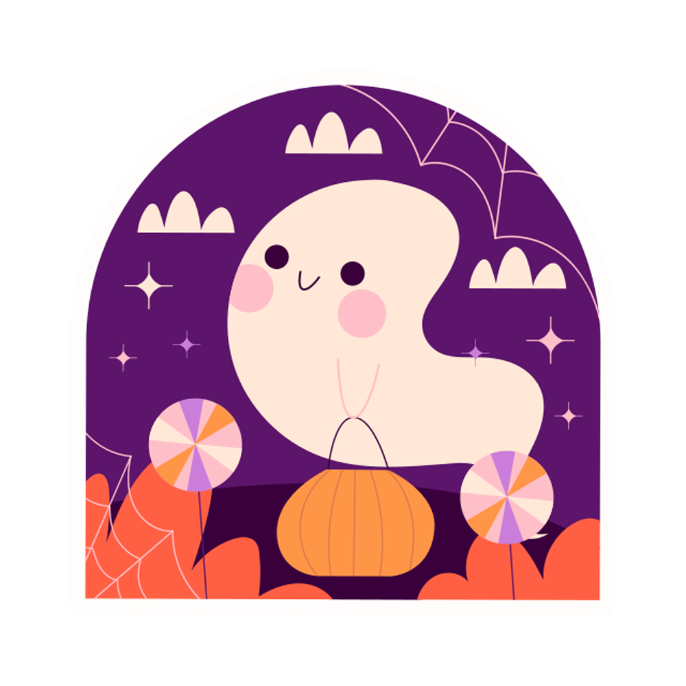 Trick Or Treat Free Sticker Transparent Clipart