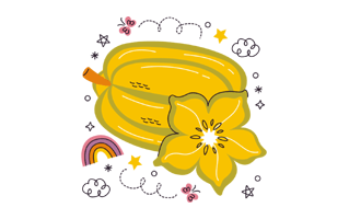 Tropical Fruit Sticker PNG