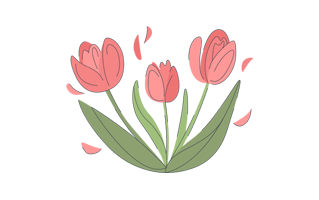 Tulips Free Sticker PNG