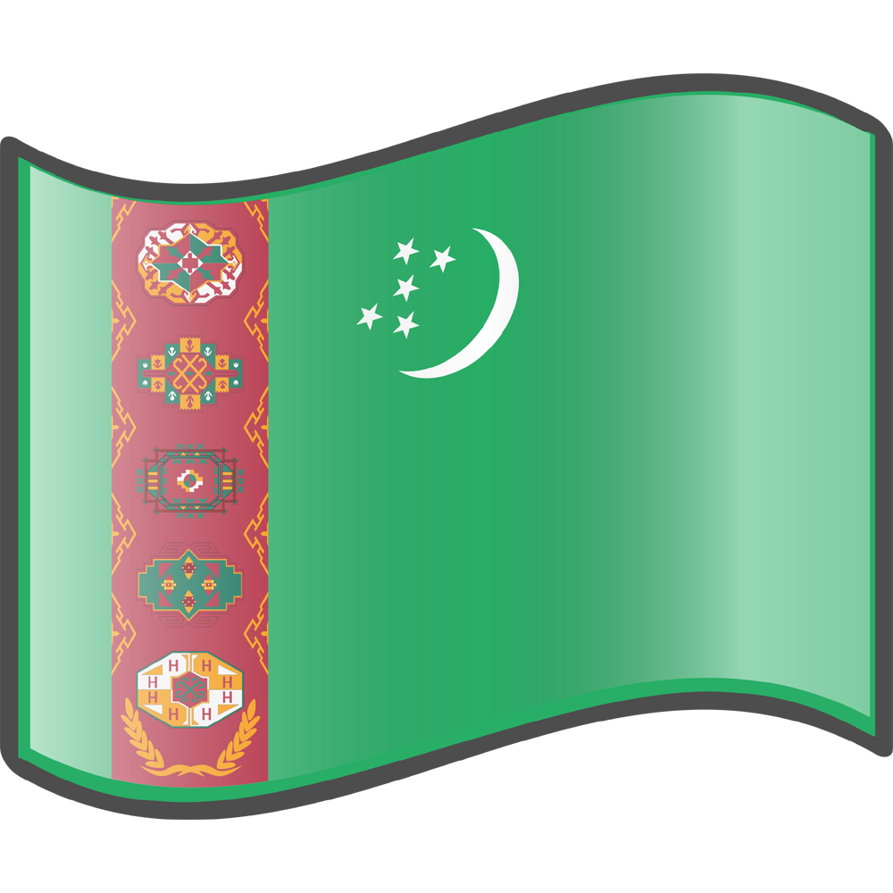 Turkmen Flag Transparent Picture