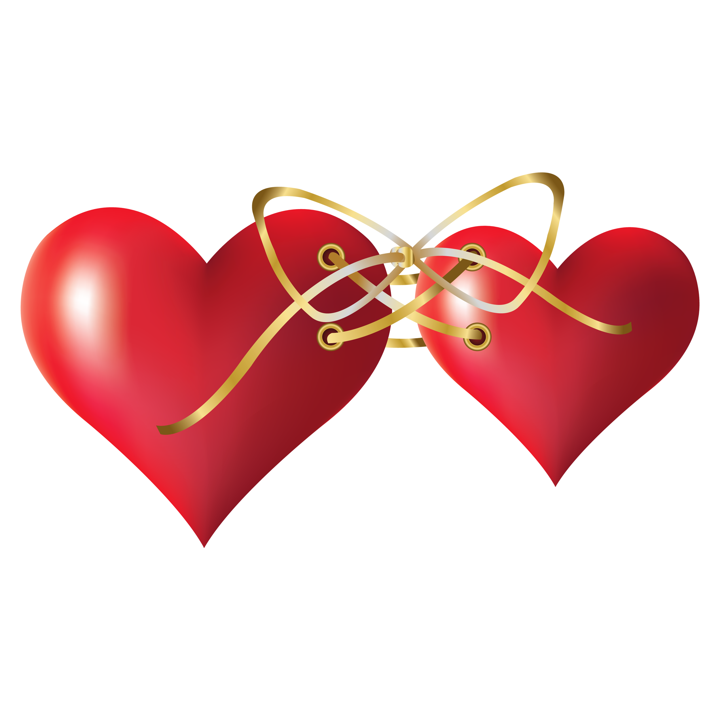Two Tied Hearts Transparent Picture