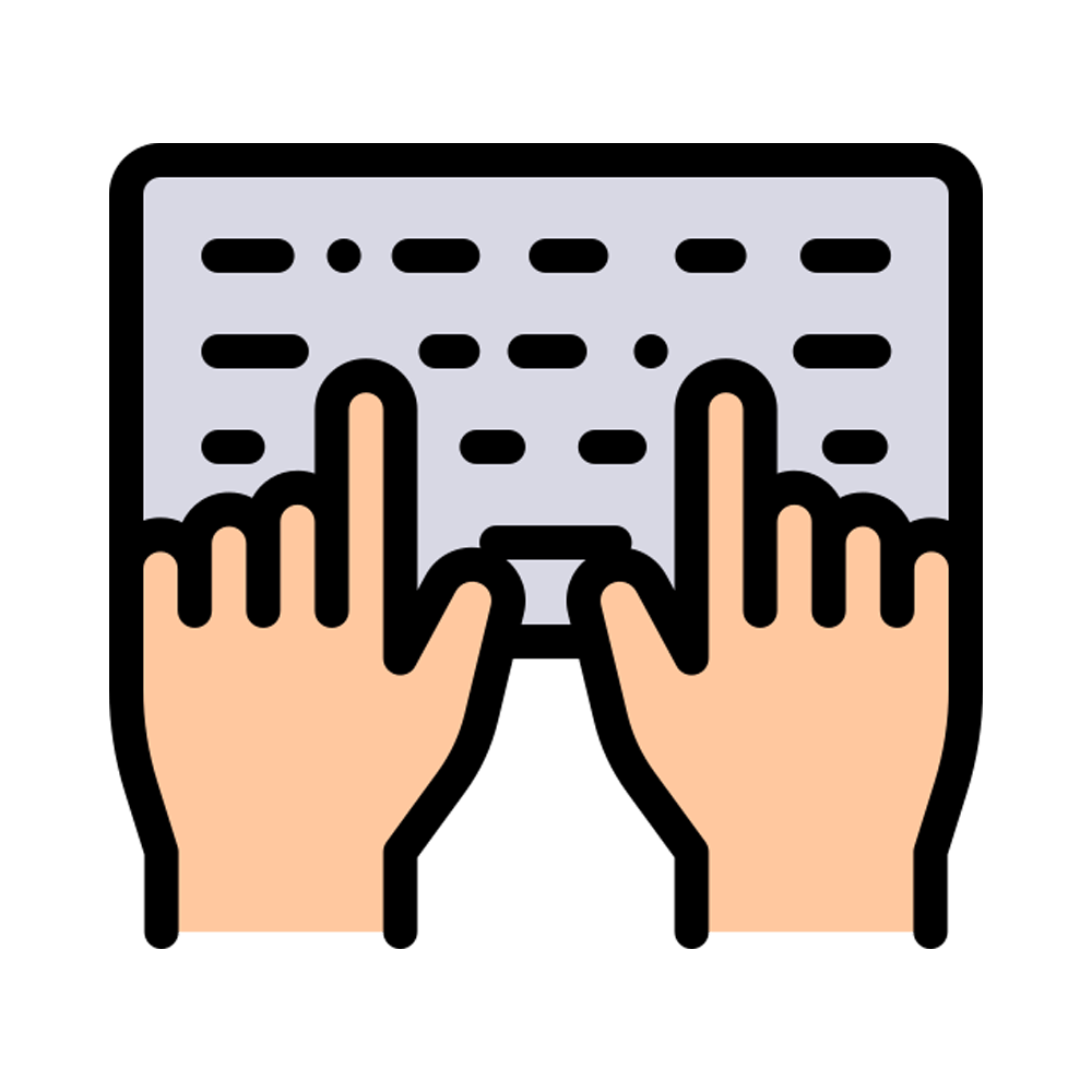 Typing Free Sticker Transparent Photo