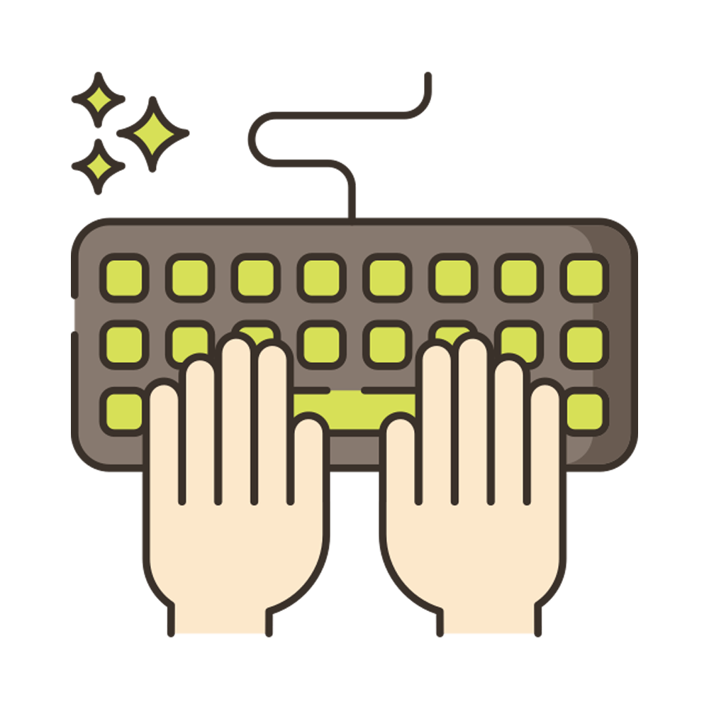 Typing Free Sticker Transparent Clipart