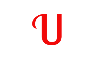 U Alphabet Red PNG