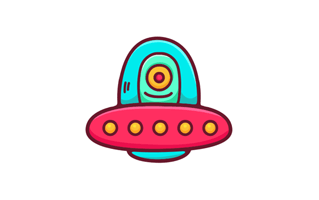 Ufo Free Sticker PNG