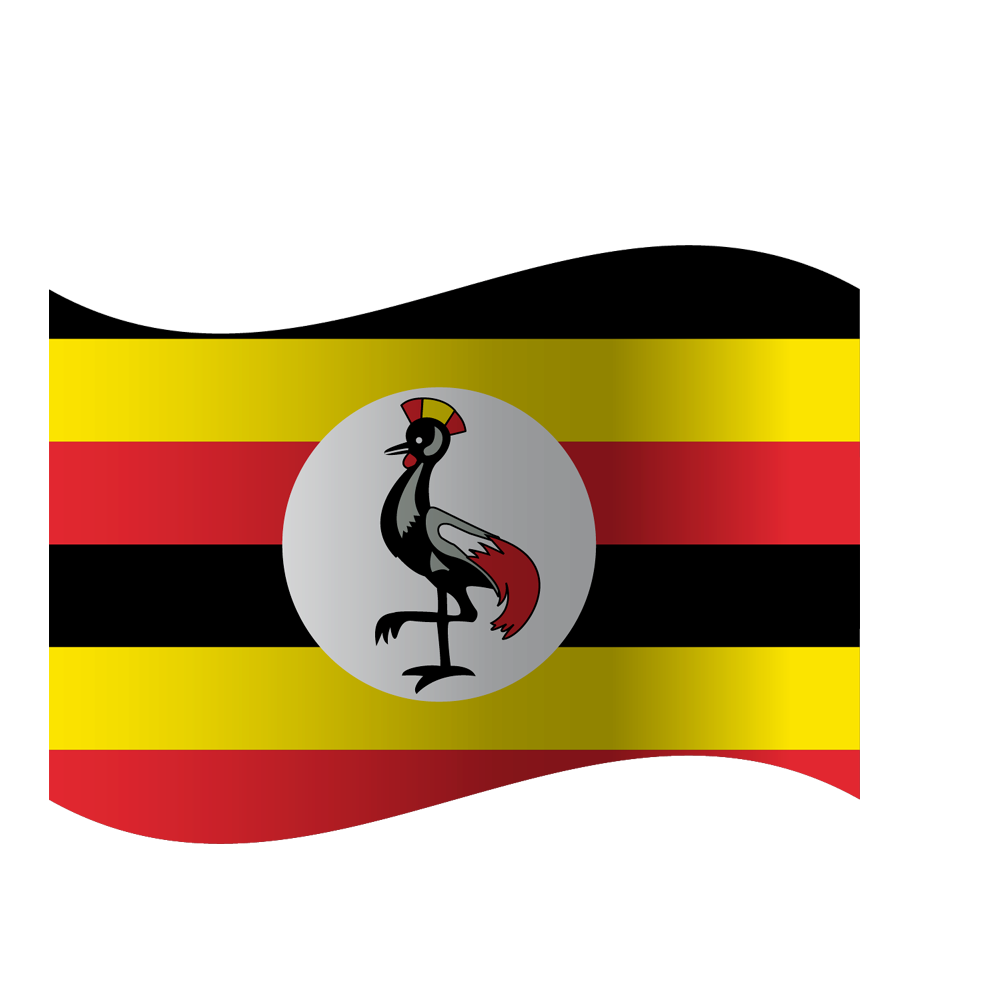 Uganda Flag Transparent Clipart