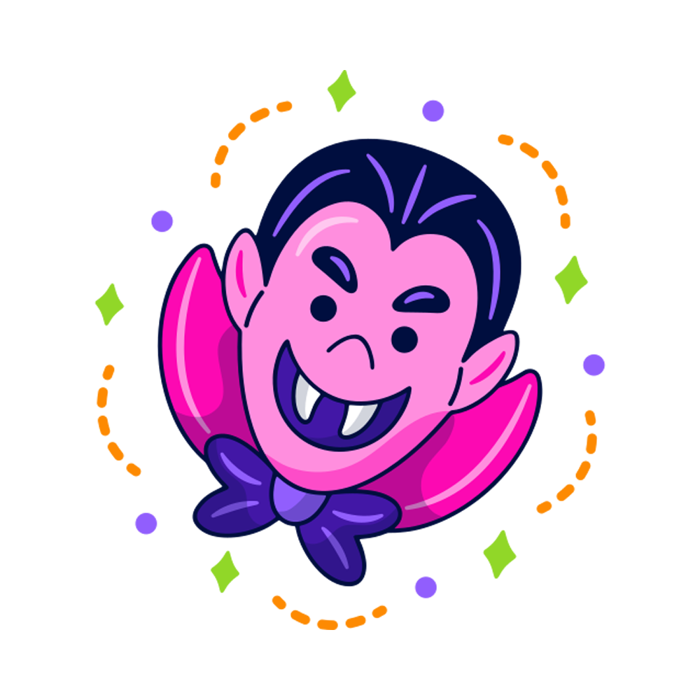 Vampire Free Sticker Transparent Clipart