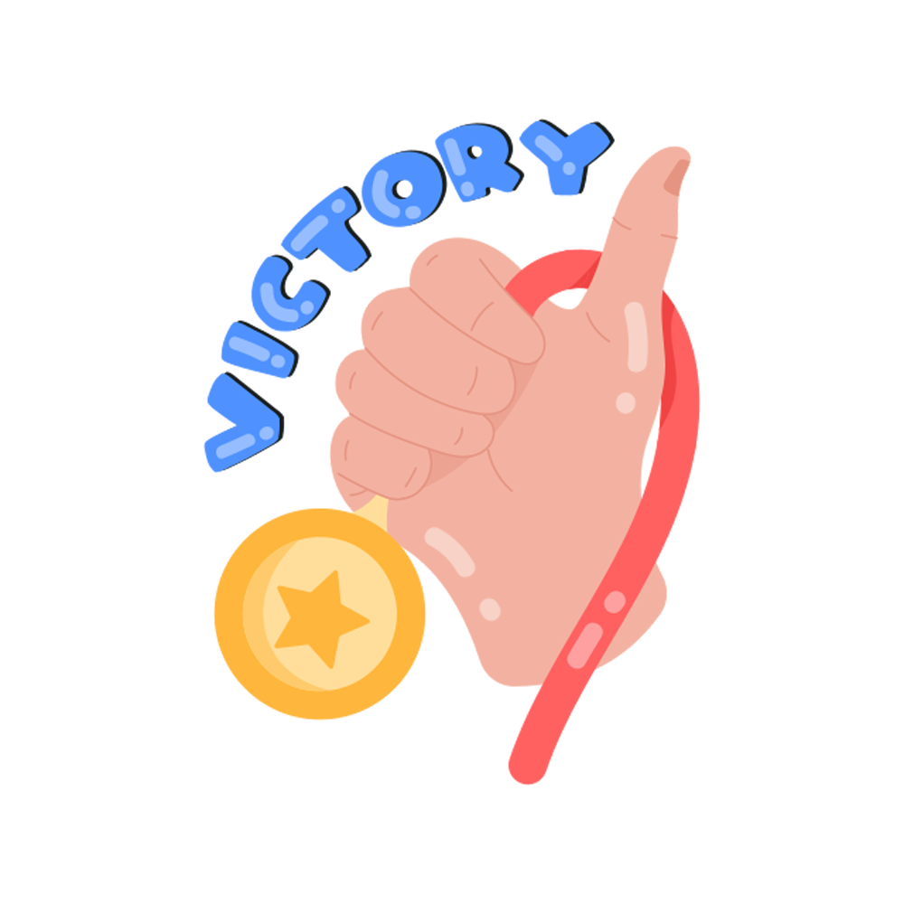 Victory Sticker Transparent Clipart