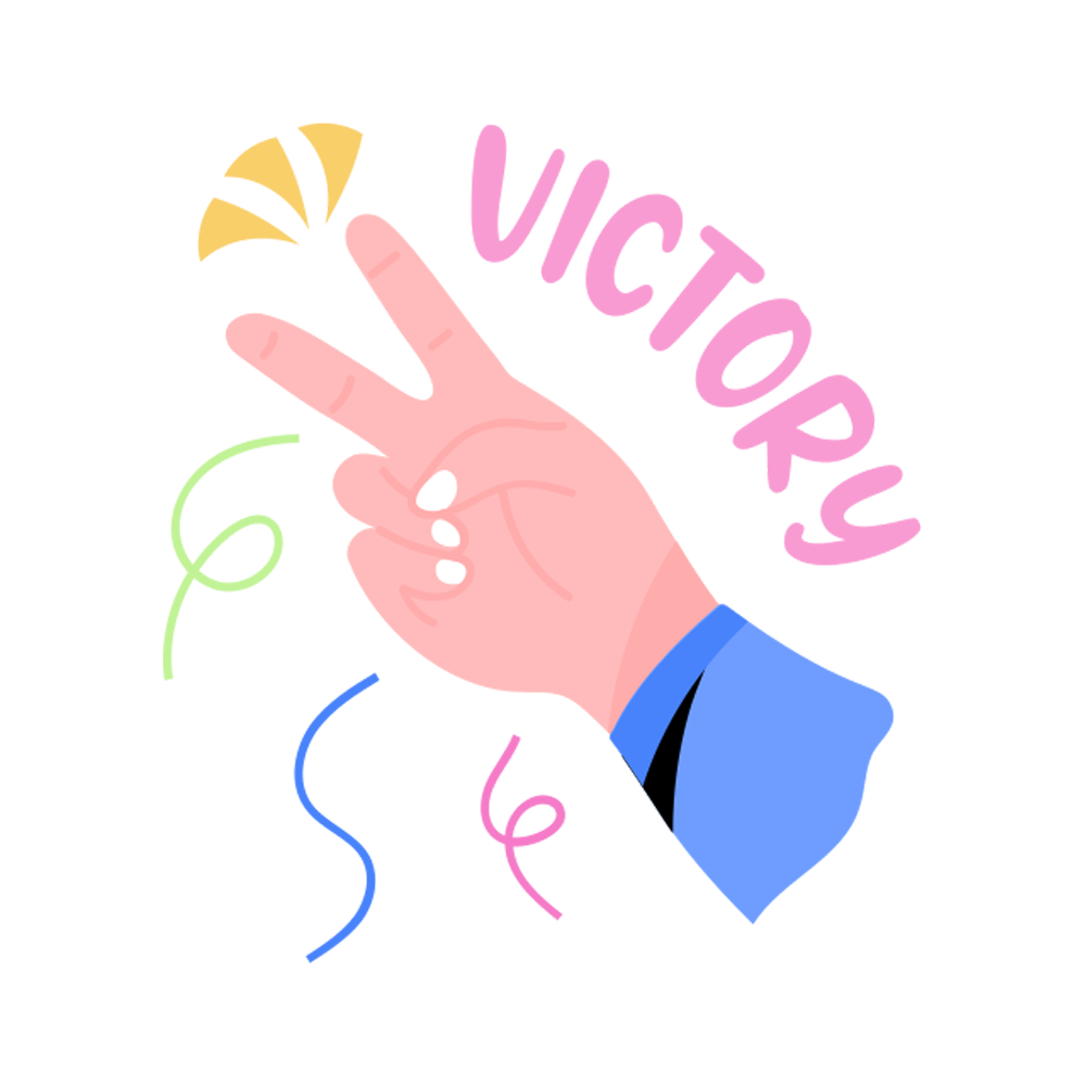 Victory Sticker Transparent Gallery