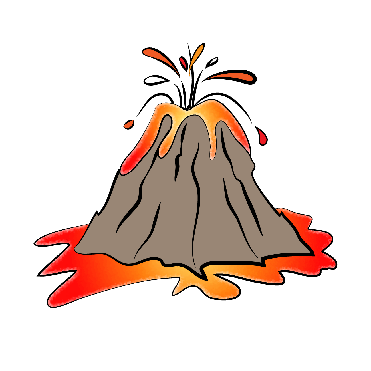 Volcano Transparent Clipart