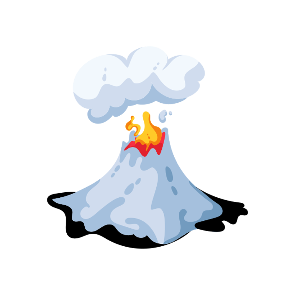 Volcano Free Sticker Transparent Image